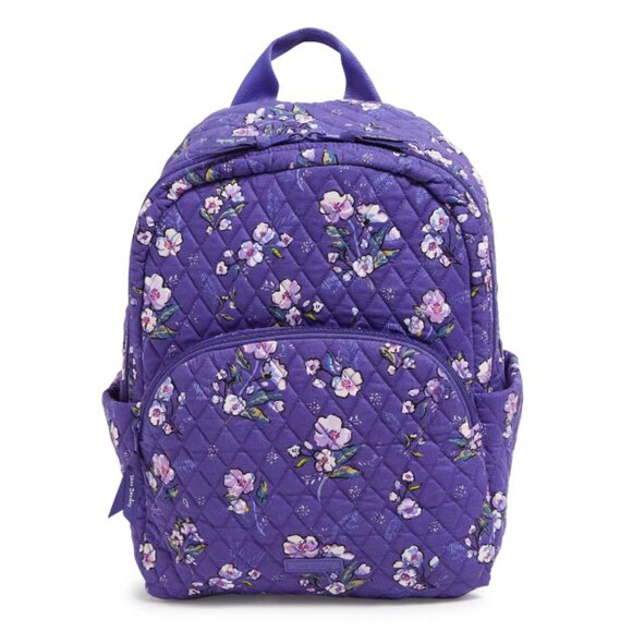 NWT Vera Bradley Essential Backpack in Wild Roses in Cotton - Picture 1 of 2